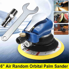 (As show, One size) 6in Air Palm Sander High Speed Air Random Orbital Palm Sander for Waxing Polishing
