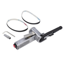 (As show, One size) Air Belt Sander 1/4in Inlet Pneumatic Tool Metal Working Polishing Grinder Kit 10mm