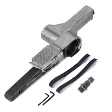 (As show, One size) Air Belt Sander Pneumatic 2in Ring with Sandpaper Polishing Grinding Machine KP698 20x520mmEuropean Style