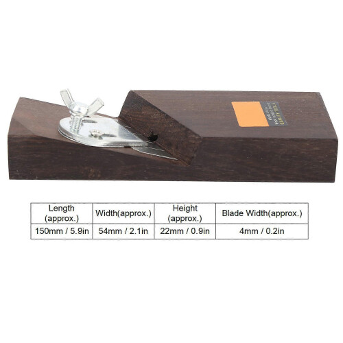 (As show, One size) Woodworker Hand Blade Plane Ebony Chamfering Planer 45 Angle Cutting Woodworking Tools 1