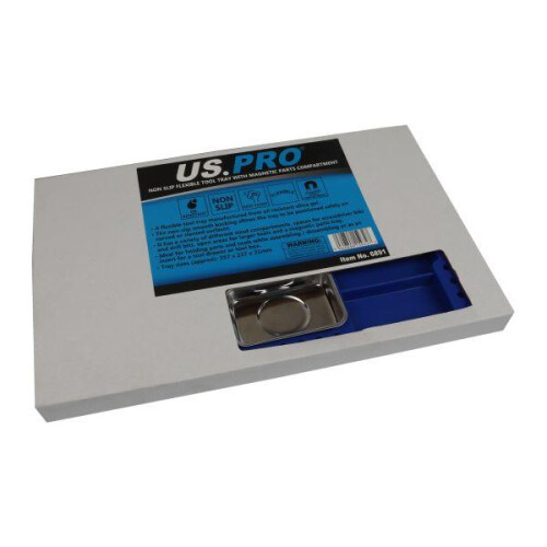 us pro US PRO Tools Non Slip Flexible Tool Tray With Magnet Parts Compartment 6891 2