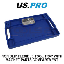US PRO Tools Non Slip Flexible Tool Tray With Magnet Parts Compartment 6891