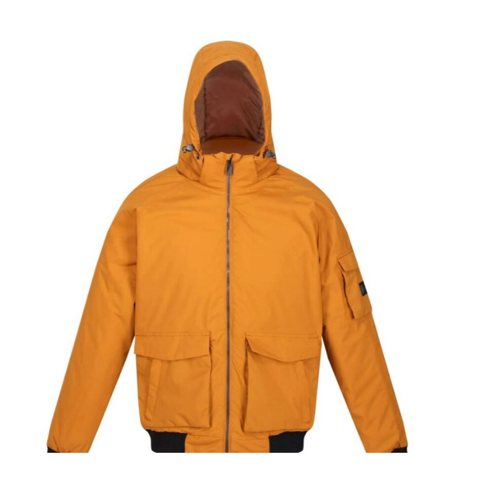 (L, Dark Khaki) Regatta Mens Faizan Hooded Waterproof Jacket