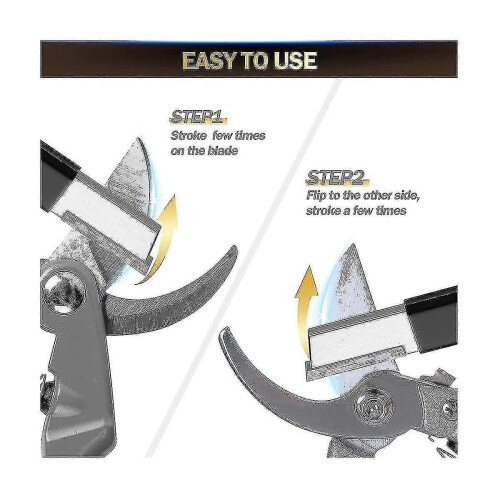 (As show, One size) 2pack Garden Tool Sharpener Blade Sharpener Pocket Sharpen Garden Tool Shears Sharpener For Pruners 2