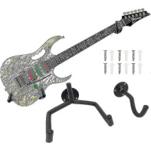 (As show, One size) Horizontal Guitar Wall Mount, Inclined Guitar Hanger, Horizontal Wall Mount for Acoustic Classical or Electric Guitar, Ukulele, Banjo, Mandolin -SJL