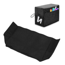 (Black, One size) Sewing Machine Cover 600D Oxford Cloth Protective Dust Cover with Storage Pockets