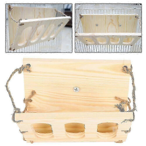 (As show, One size) Rabbit Hay Feeder Wooden Folding Frame For Small Animal Cages Accessories 2