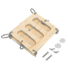 (As show, One size) Rabbit Hay Feeder Wooden Folding Frame For Small Animal Cages Accessories