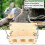 (As show, One size) Rabbit Hay Feeder Wooden Folding Frame For Small Animal Cages Accessories 4