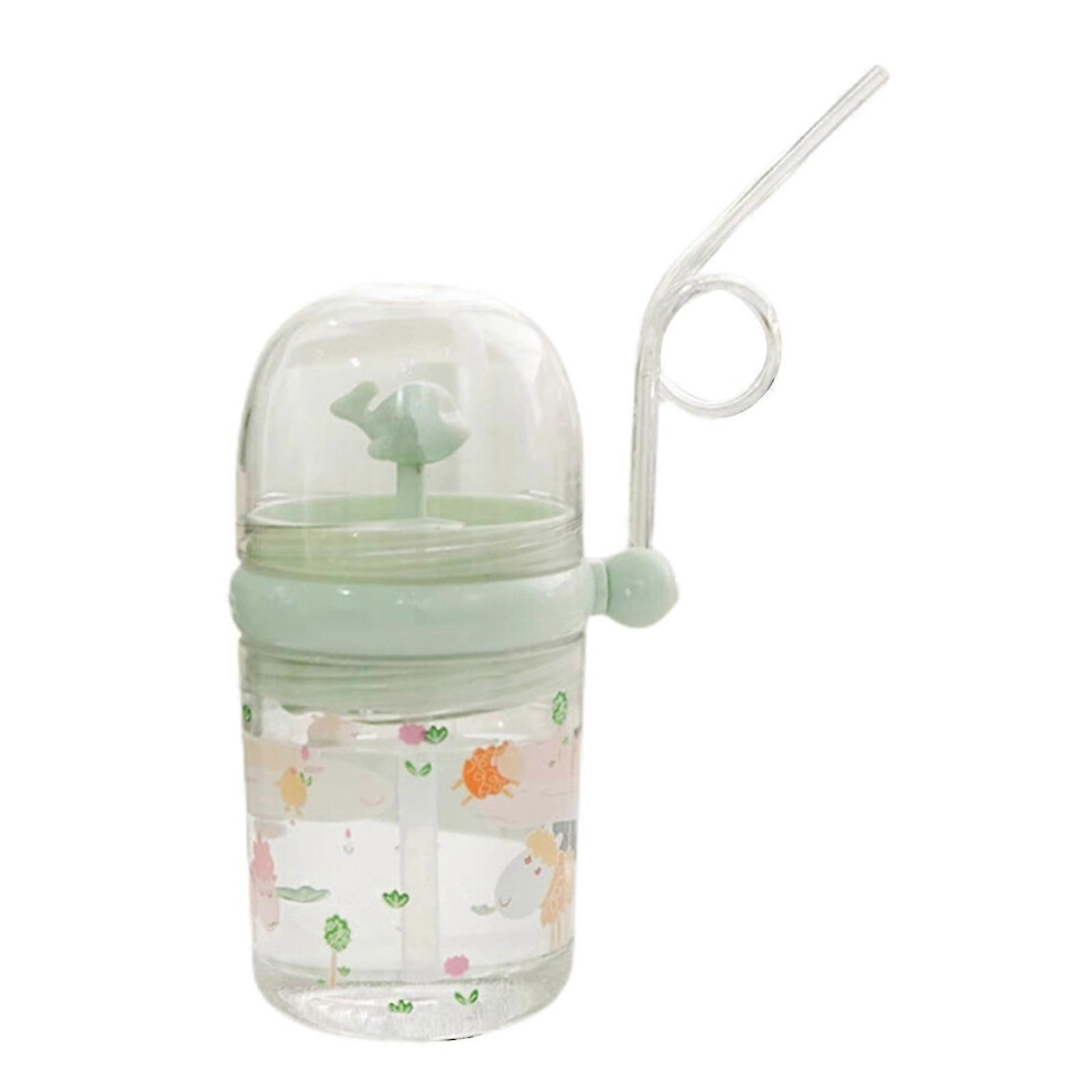 Kikidex (Green, One Size) Adorable Cartoon Whale Straw Cup - 250Ml Creative Water Spraying Drinking Bottle