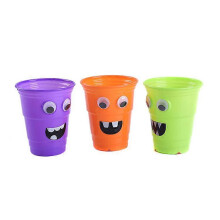 (As show, One size) Halloween Orange Cup Halloween Cartoon Drinking Cup Reusable Cup Party Tableware Happy Halloween Reusable Cups Halloween3pcsmulticoloured