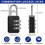 (As show, One size) 50 Pieces Small Combination Lock 3 Digit Combination Lock Small Padlock 2
