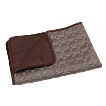 (Brown, One size) Cat Bedcat Mat Dog Ice Pad Cold Sense Ice Silk Pad Summer Kennel Mat Sofa Cushion