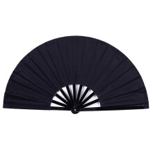 (White, One size) Elegant Chinese folding fan with solid color and comfortable grip