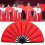 (White, One size) Elegant Chinese folding fan with solid color and comfortable grip 3