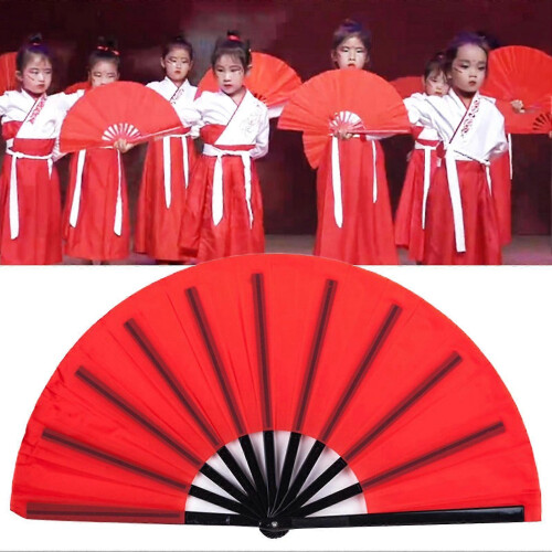 (White, One size) Elegant Chinese folding fan with solid color and comfortable grip 2