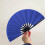 (White, One size) Elegant Chinese folding fan with solid color and comfortable grip 4