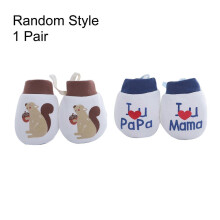 (As show, One size) Newborn Anti-scratch Face Protection Warm Gloves (0-6 Months) - Baby Mittens