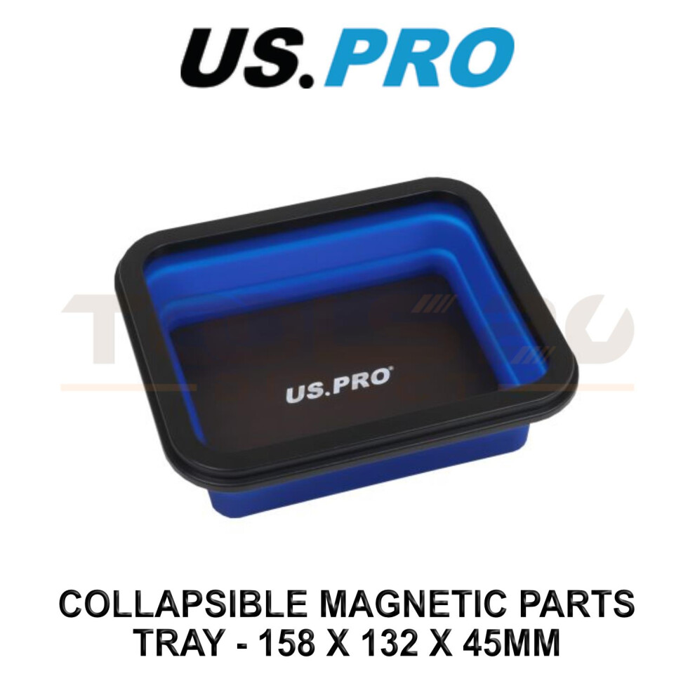 US PRO Tools Collapsible Magnetic Parts Tray - 158 x 132 x 45mm 6894