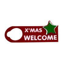 (As show, One size) Christmas Ornaments -felt House Number Holiday Door Handle Decoration Atmospherered1pcs