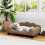 PawHut (Brown) Dog Sofa Bed, Cat Sofa with Backrest, Armrest, for Small Dogs, Grey 1