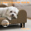 PawHut (Brown) Dog Sofa Bed, Cat Sofa with Backrest, Armrest, for Small Dogs, Grey 6