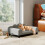PawHut (Grey) Dog Sofa Bed, Cat Sofa with Backrest, Armrest, for Small Dogs, Grey 9