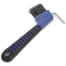 (As show, One size) Trailer Kit Wooden Handle Hoof Pick Horse Hoof Pick Brush Rubber Hoof Pick Horse Head Hoof Pick Brush