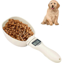 (As show, One size) Pet Food Measuring Scoop Scale, Kitchen Digital Food Measuring Spoon for Dog Cat, Precise Dog Food Measuring Scooper, Measure Liquid/Dry Item