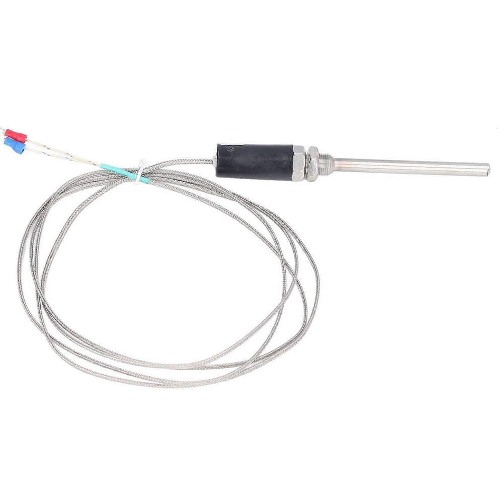 Kikidex (As Show, One Size) K Type Thermocouple Sensor Nichrome Shielded Wire Sensors With Straight Shank 100Mm