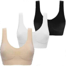 (M, One size) Ladies Seamless Fitness Yoga Running Bra Crop Top Vest Gym Women Push Up Support Sports Top Bra