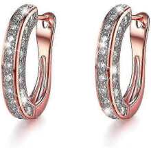 (As show, One size) Silver Small Hoop Earrings For Women Exquisite Shining Dangle Earrings For Women All Match Jewelry Birthday For Her Girls