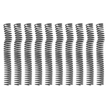 (As show, One size) 10Pcs Spiral Binding Coil Large Capacity Spine Comb 29mm Inner Diameter 30 Holes Set Kit Black