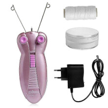 (As show, One size) Electric Body Face Facial Hair Remover Defeatherer Cotton Thread Epilator Kit