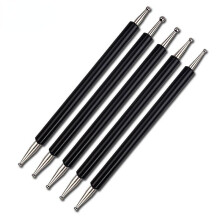 (pink, One size) 5pcs/set 2 Way Wooden Nail Art Dotting Pen Organize Design Tools Paint Drawing Brushes Manicure Books In Accessory