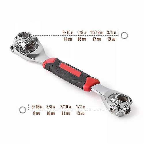 (As show, One size) 48 In 1 Multifunctional Universal Socket Spanner Wrench Adjustable Tool 2