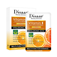 (As show, One size) Face Mask Hyaluronic Acid Anti-aging Repair Nourishment Rejuvenating Cleansing Essence Moisturizing Vitamin C 10pcs