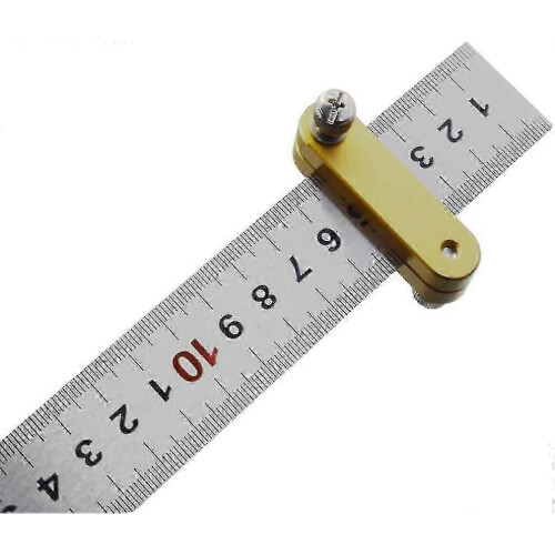 (As show, One size) Ruler Positioning Block, Woodworking Parallel Line Ruler Ruler, Marker Locator Ruler, For Fixed Block Positioning Scraper 2