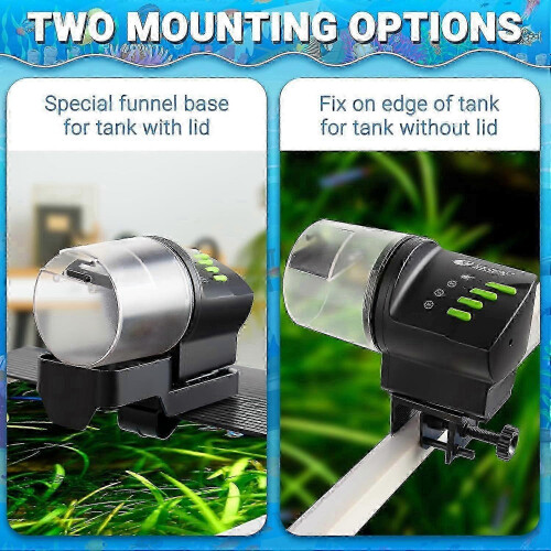 (As show, One size) Aquarium Fish Feeder, Multifunctional Adjustable Automatic Fish Feeder 2