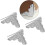 (As show, One size) Angle Iron Edge Protective Cover(12 Pcs, Silver) 1