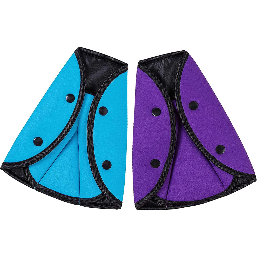(As Show, One Size) Seatbelt Adjuster Universal Car Safety Harness Strap Vehicle Seat Belt Protector Clip Covers Triangle Positioners Fit Baby Toddler 6902676308838
