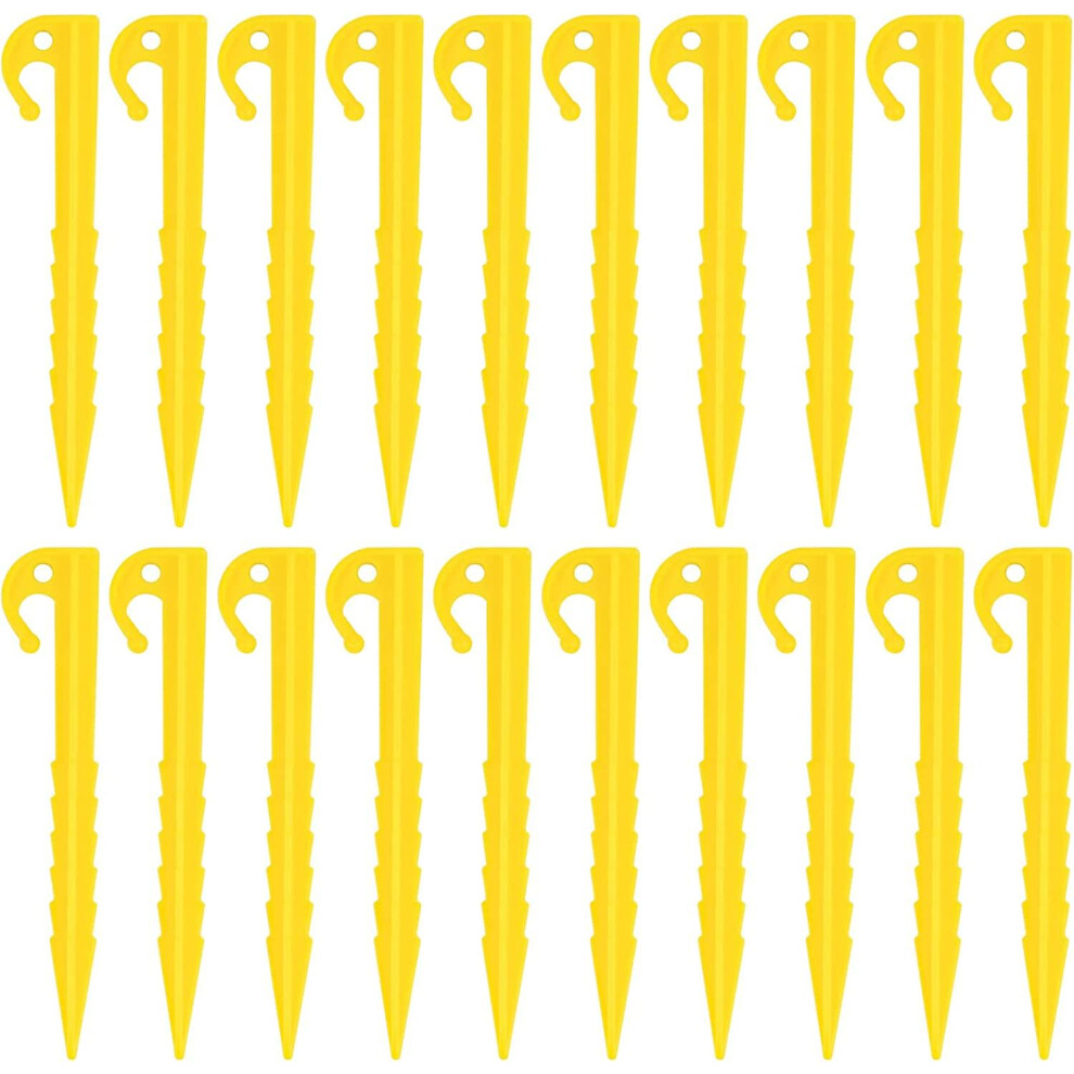 (As show, One size) Plastic Tent Pegs, Plastic Camping Pegs, Heavy Duty Plastic Tent Nails Tent Stakes Pegs Tent Hard Ground Pegs, Durable Tent Pegs F