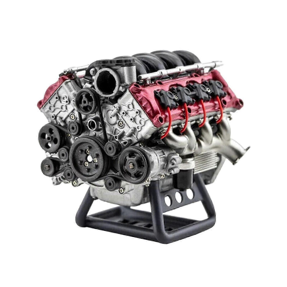 Kikidex (As Show, One Size) Diy V8 Engine Metal Model Building Kit, Internal Combustion Engine Replica, Hobby Craft For Adults Jks