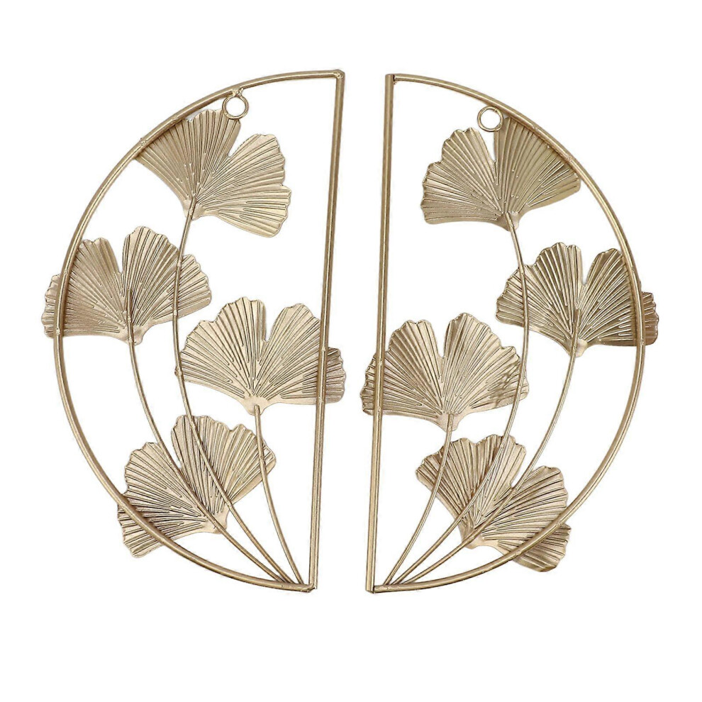 (As Show, One Size) Golden Ginkgo Leaf Wall Hanging Decor Golden Iron Art Wall Sculpture Wall Decor For Living Room Office Study 5033941376601