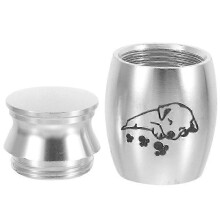 (Silver, One size) Pet Urn Metal Small Urns For Ashes Cremation Burial Ornaments Decorative Cat Dog Funeral