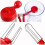(As show, One size) Handheld Manual Pancake Cupcake Batter Mixer Dispenser Blender Machine Baking Kitchen Tool(1 Pcs, Red) 5