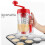 (As show, One size) Handheld Manual Pancake Cupcake Batter Mixer Dispenser Blender Machine Baking Kitchen Tool(1 Pcs, Red) 4