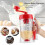 (As show, One size) Handheld Manual Pancake Cupcake Batter Mixer Dispenser Blender Machine Baking Kitchen Tool(1 Pcs, Red) 2