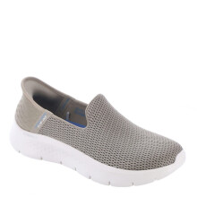 Skechers Damernas Hands Free Slip-Ins Go Walk Flex-Relish Sneakers, Taupe/Blå, 6.5 Bred
