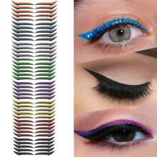 (red) 10pcs Reusable Eyeliner Stickers Eyelid Line Stick